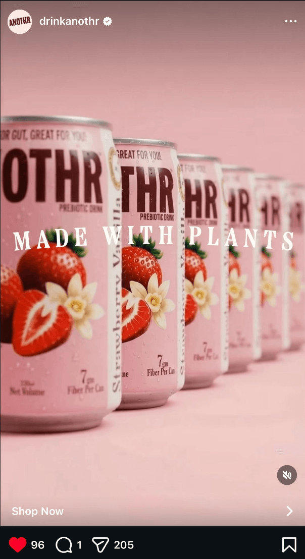 Strawberry Vanilla video ad — 200+ shares on Meta