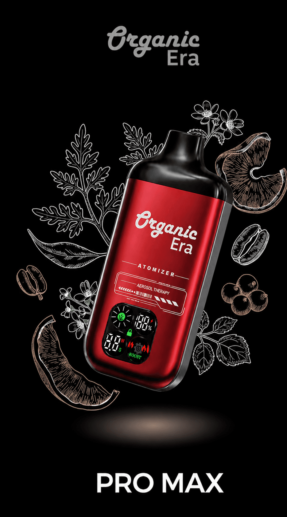Organic Era atomizer, editorial creative shot