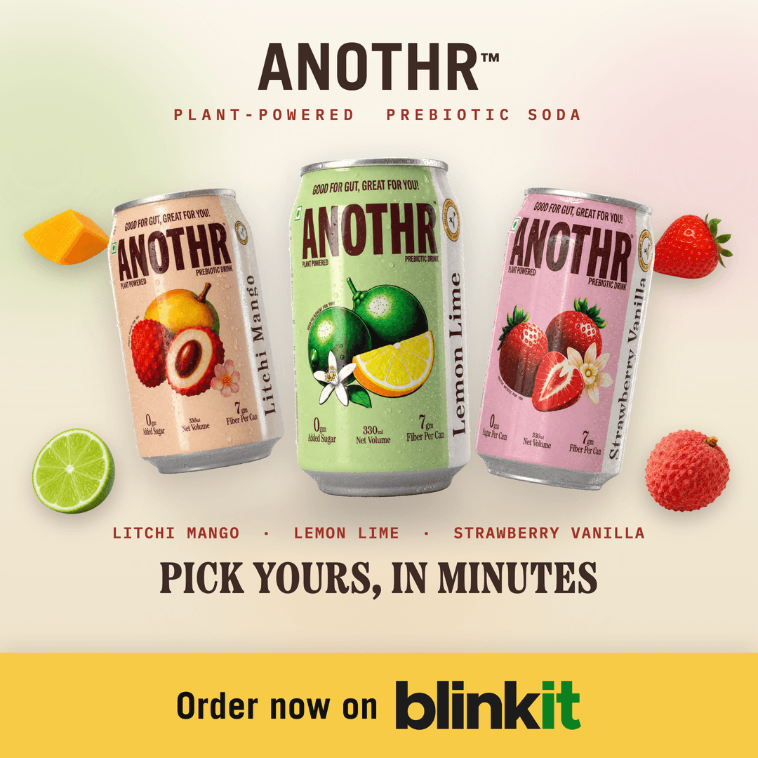 ANOTHR three-flavour lineup on Blinkit ad creative